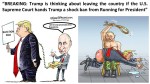 ELECTION 2024, BREAKING. Trump is thinking about leaving the country if the U.S. Supreme Court hands Trump a shock ban from Running for President. GOP, MAGA, Putin, Russia, FBI, DOJ, Mar a Lago, Capitol, Coup,&nbsp;Terrorism