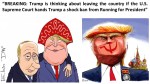 ELECTION, Trump is thinking about leaving the country if the U.S. Supreme Court hands Trump a shock ban from Running for President. GOP, MAGA, Putin, Russia, FBI, DOJ, Mar a Lago, Capitol, Coup, Terrorism, Dementia, Crazy